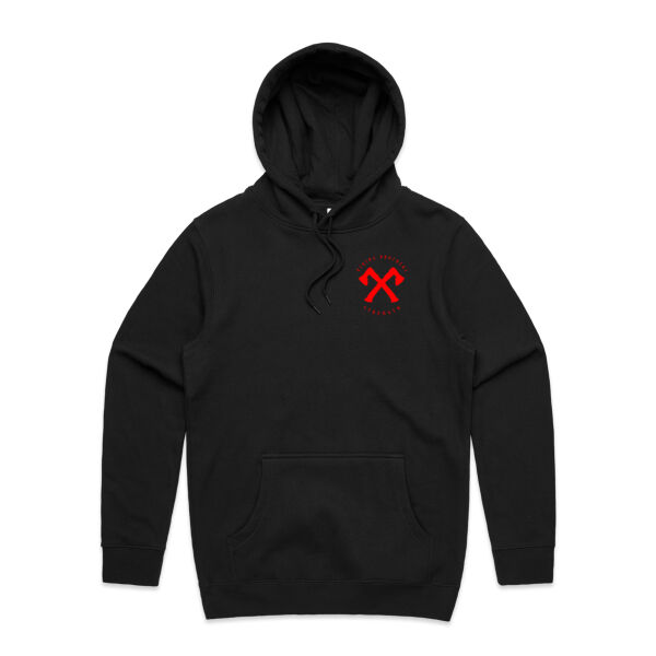 Mens Stencil Hoodie - OG logo in RED Thumbnail